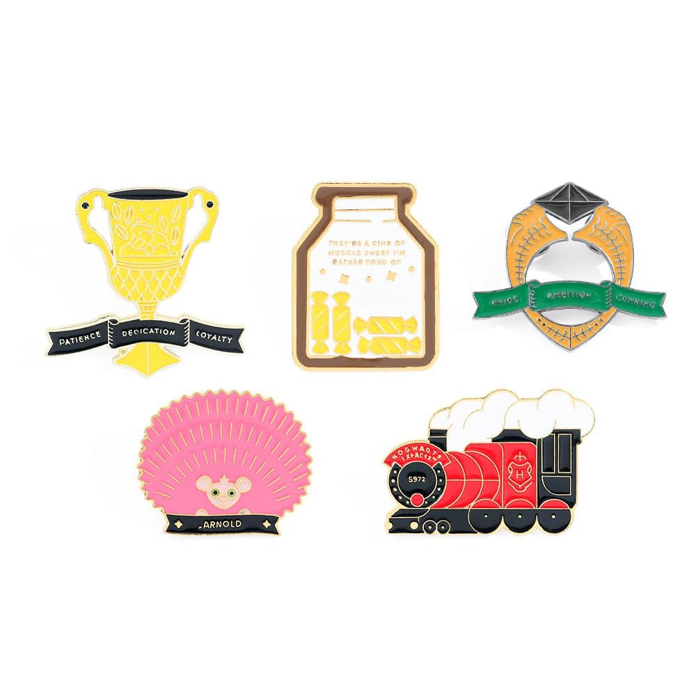 Conjunto de broches, troféu de estilo vintage, pote de doces, trem de 40 g