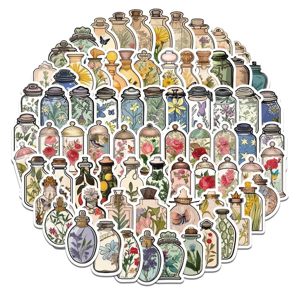 Adesivos Bottle World Artistic Realistic Landscape x50