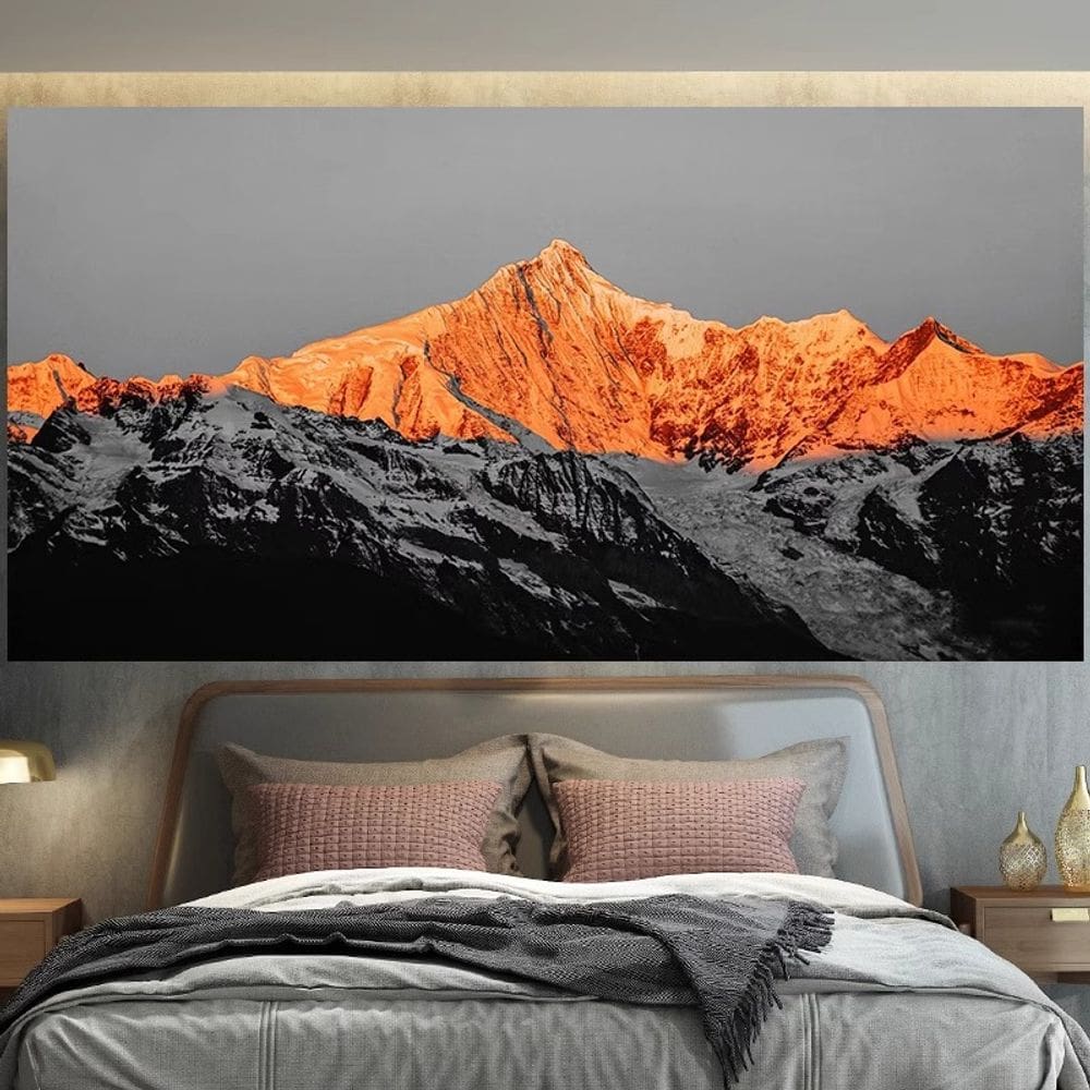 Tapeçaria para pendurar na parede Meili Snow Peak Mountain 150x130cm