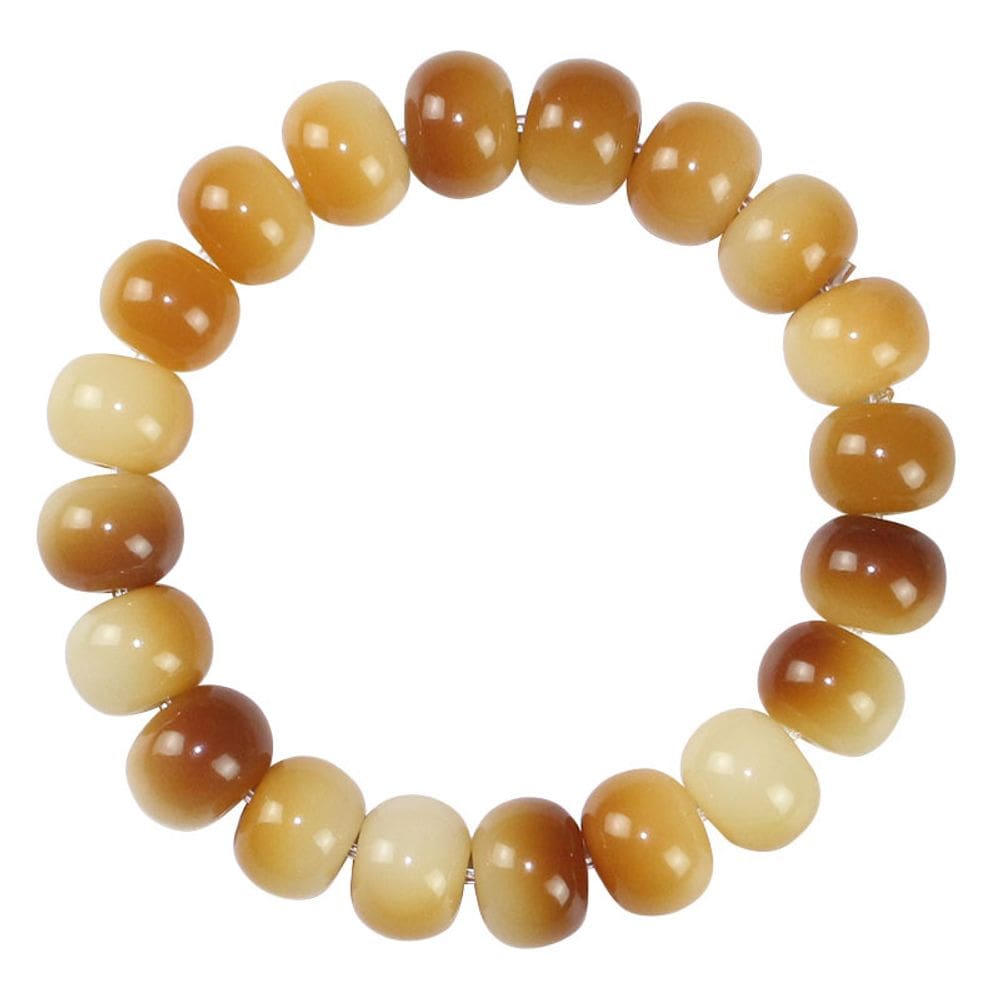 Pulseira Bodhizi, miçangas em forma de pão, coque, 10x13mm, feita à mão