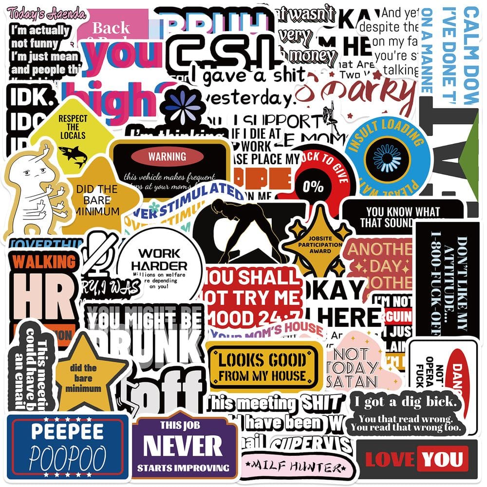 Pacote de adesivos Funny Graffiti Vinyl 100 unidades Cute Animals S