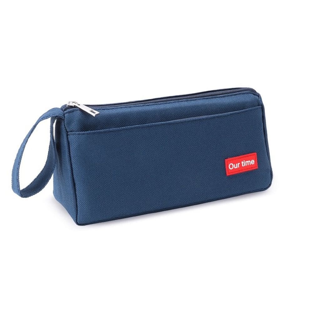 Estojo de lápis de lona de grande capacidade para estudantes