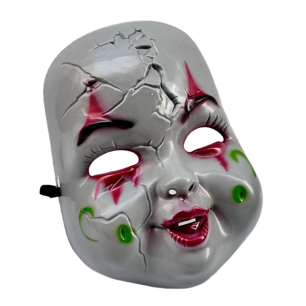 Máscara Creepy Doll Clown Horror PVC Scary Clown Face Hall