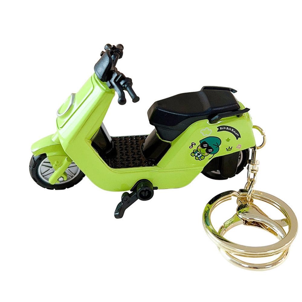 Chaveiro de scooter elétrico Creative Green Cartoon PVC