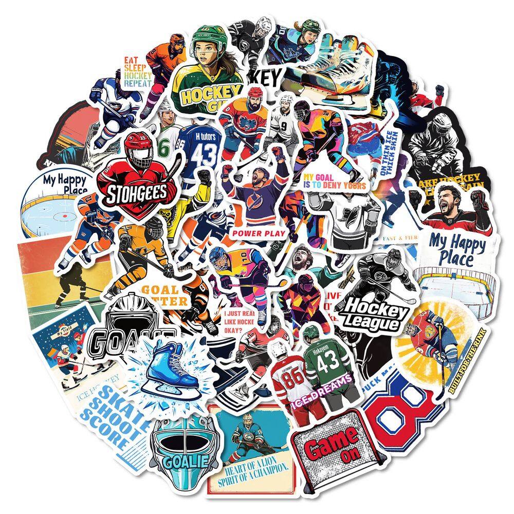 Conjunto de adesivos de badminton, 50 unidades impermeáveis para garrafa de água