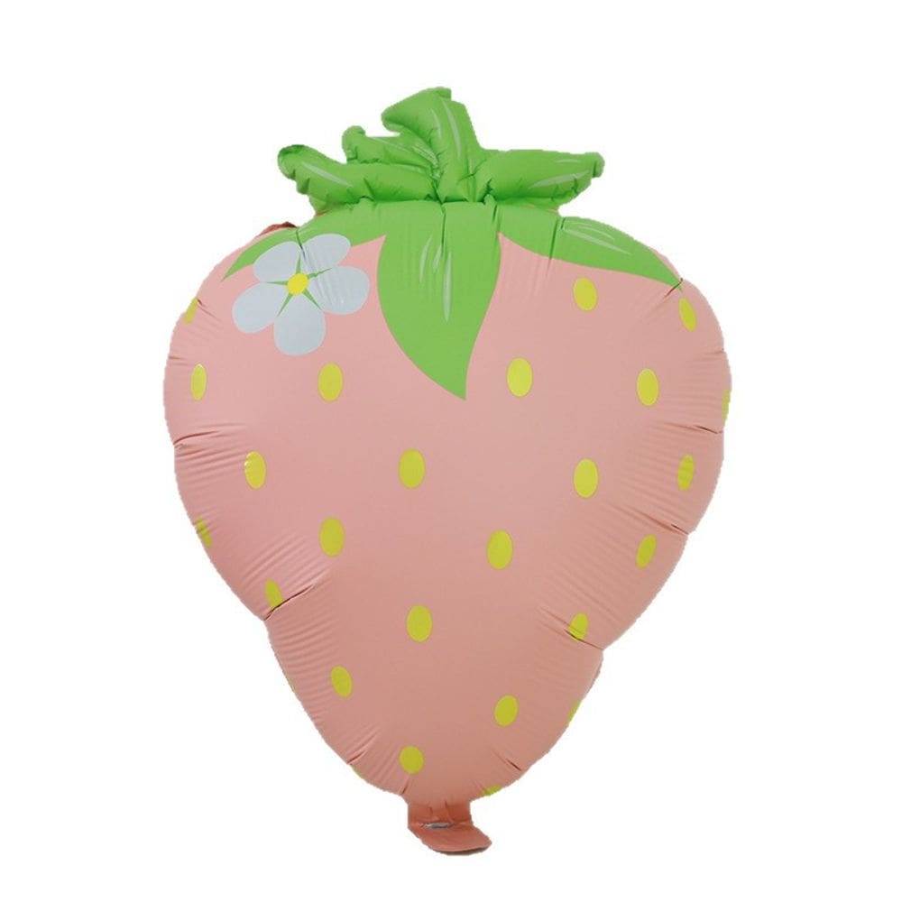 Balão metalizado de morango 40x60cm para decoração de festa de aniversário