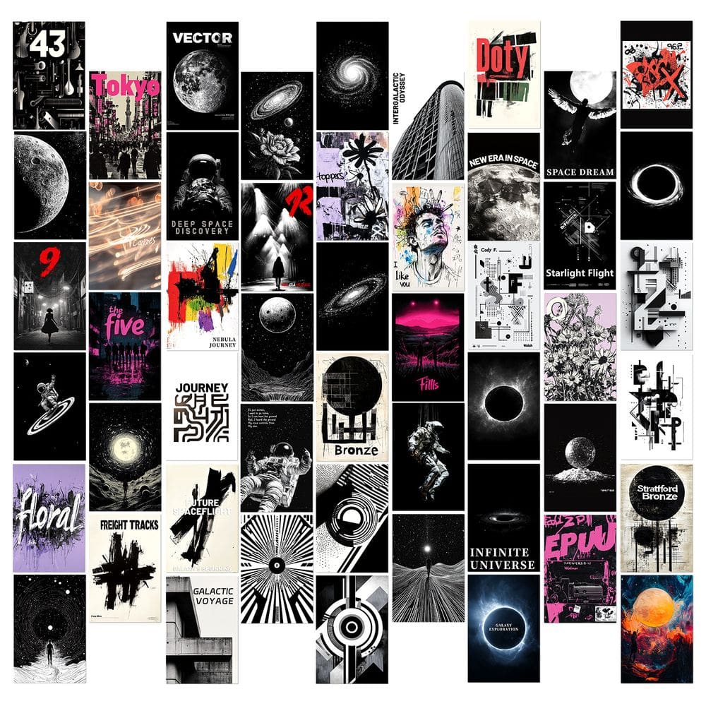 Pacote de adesivos Planet & Space Art, 50 unidades de vinil impermeável