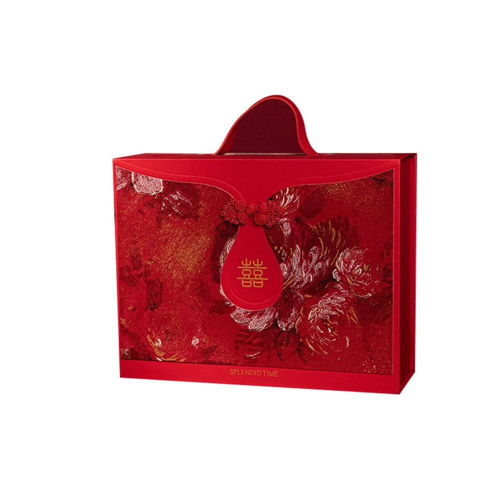 Caixa de lembrancinhas de casamento elegante em estilo chinês 27x21x9cm Premium