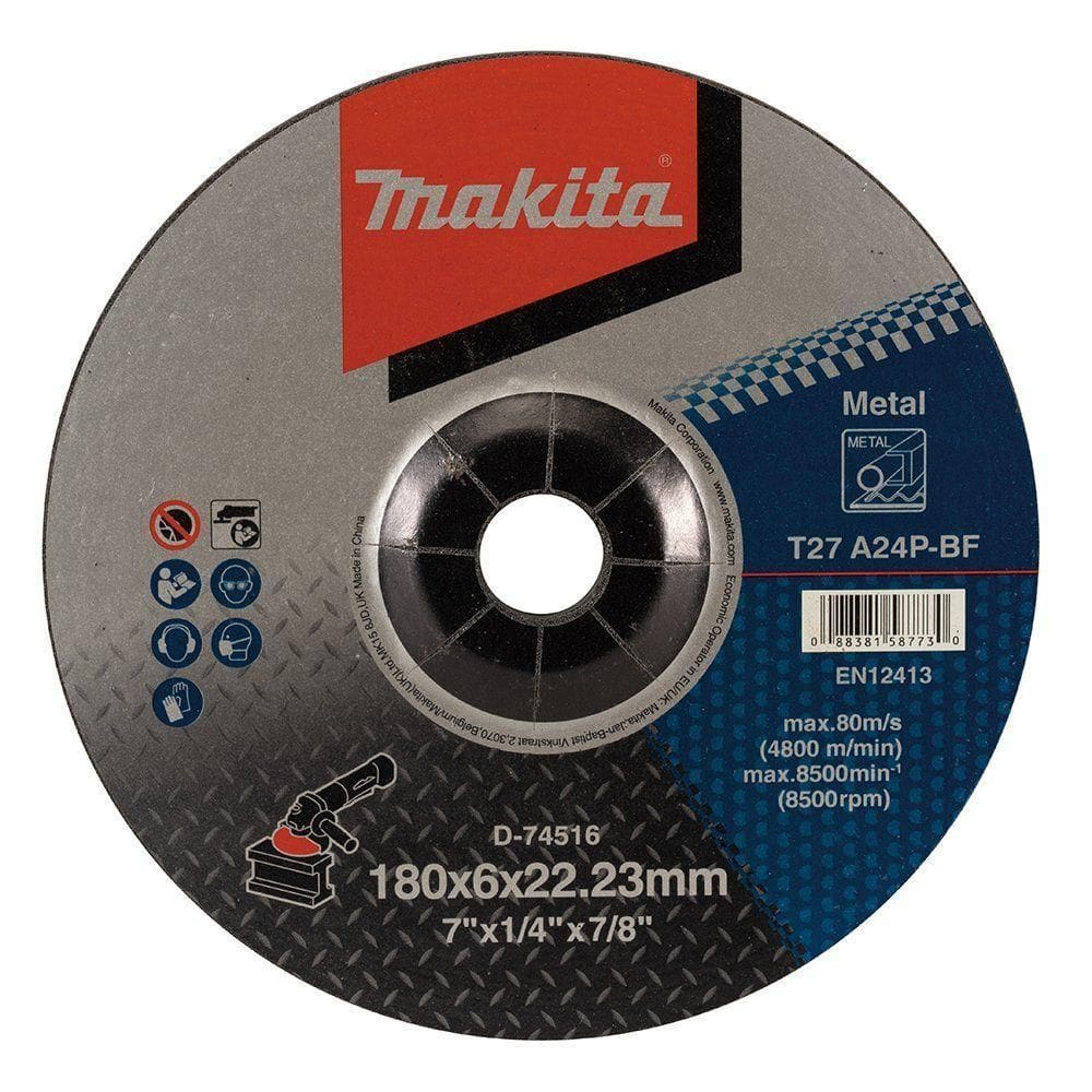 Disco De Desbaste 180x6.4x22mm Aço Makita D-74516