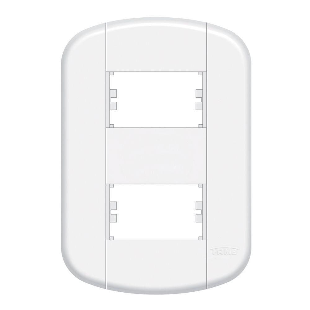 Placa 4x2 Com Suporte Para 2 Módulos - 3937 Blanc