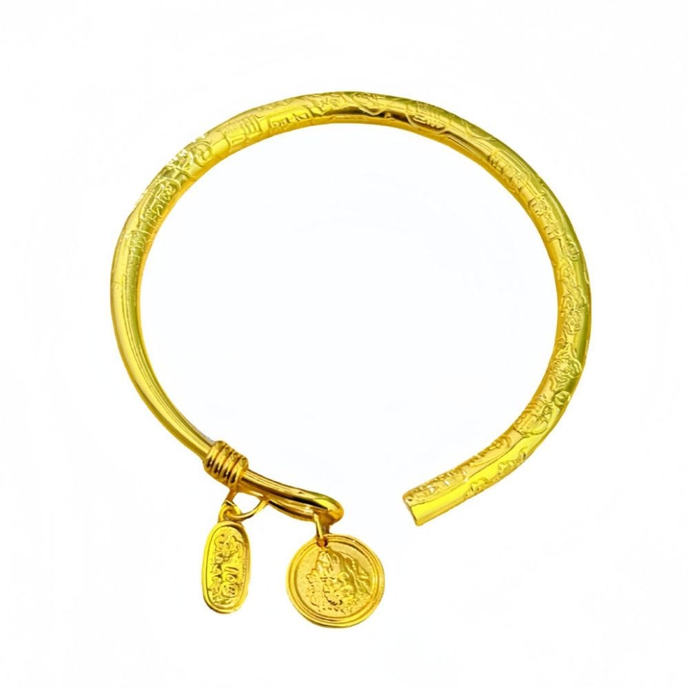 Pulseira Gold Placer Open Cuff 17g para mulheres com 5 mm de largura