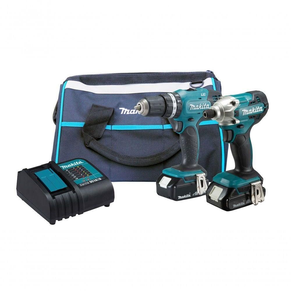 Combo Parafusadeira Furadeira De Impacto A Bateria 18v Makita Dlx2336syx