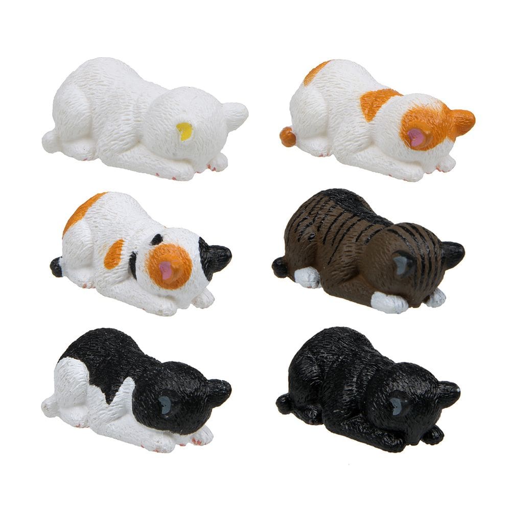 Conjunto de estatuetas para decoração de jardim Sleeping Cat PVC 1,8x2,1x4,5cm