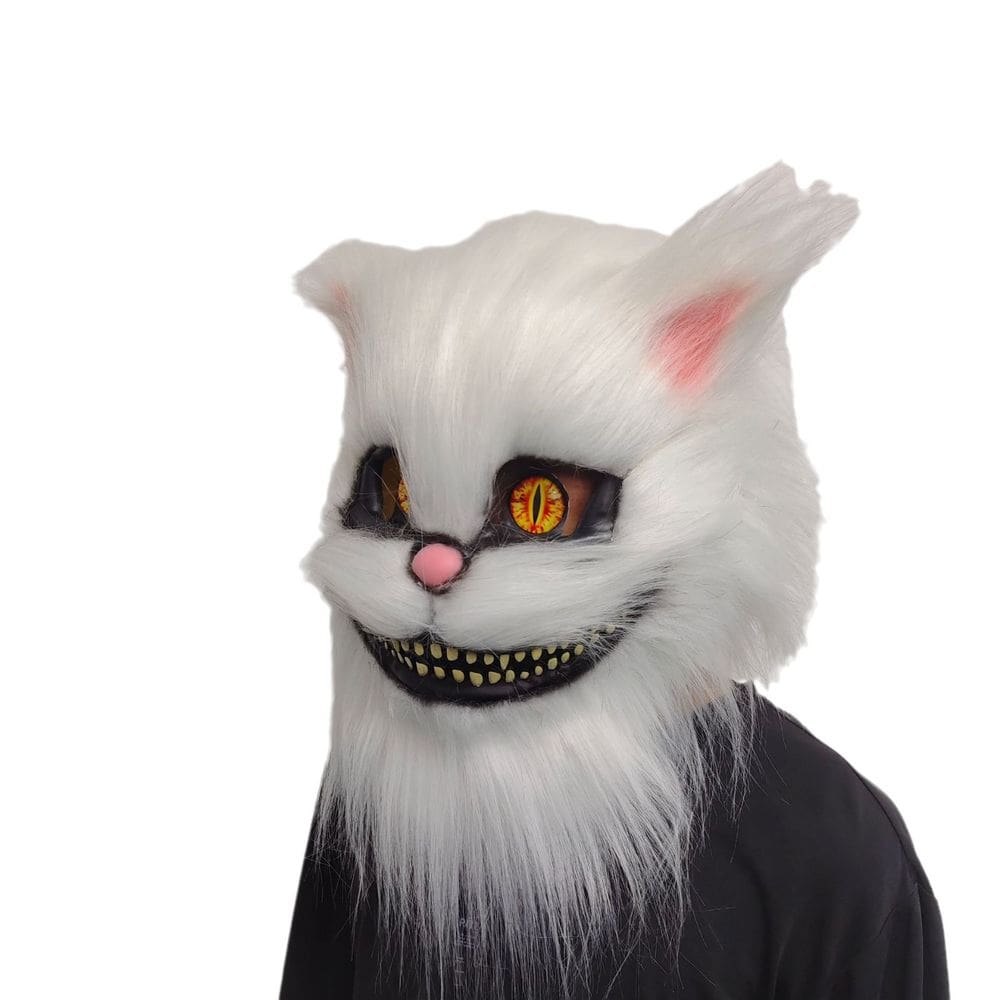 Máscara de resina de gato Cheshire para rosto inteiro, Halloween, cosplay para adultos