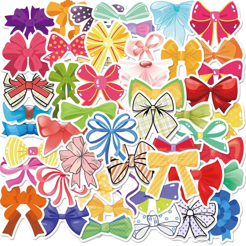 Adesivos coloridos, laço, 50 unidades para crianças Princess Ribbon