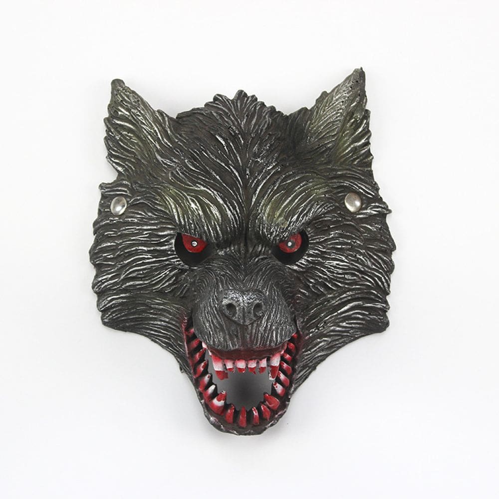 Mask Wolf Werewolf Half Face, traje de cosplay realista de PVC