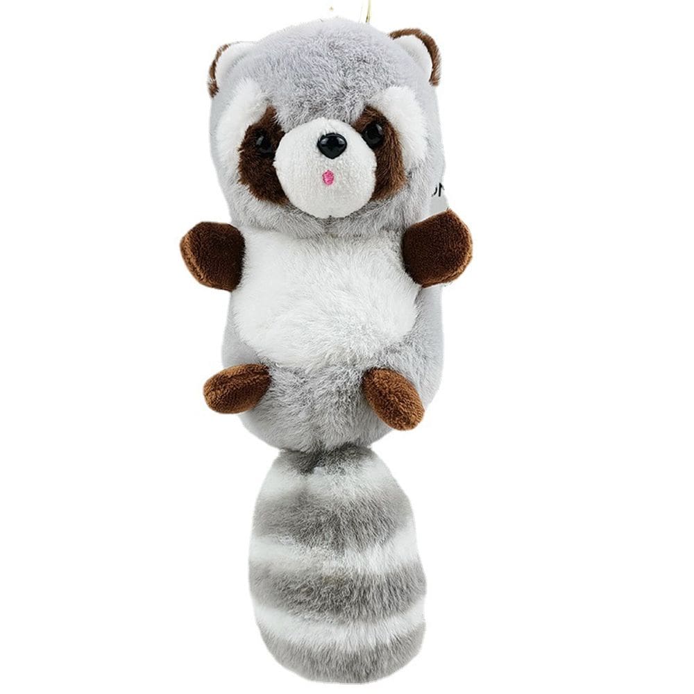 Chaveiro de pelúcia Cute Raccoon Soft Furry Animal