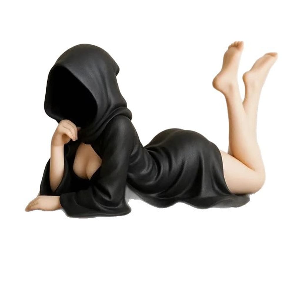 Escultura de decoração de jardim, figura misteriosa gótica, resina