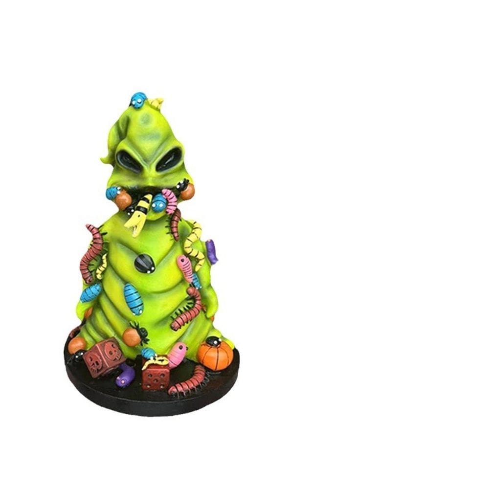 Escultura, decoração de jardim, Creepy Green Monster Resin Bug