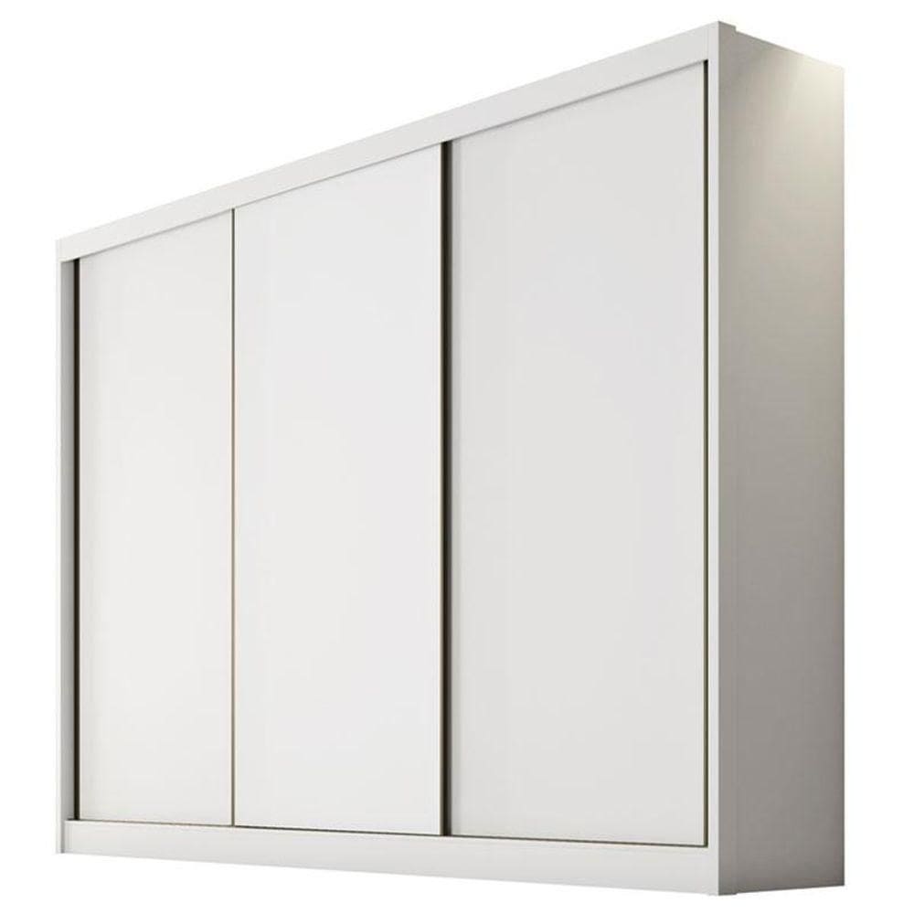 Guarda Roupa Casal Logan 3 Portas 4 Gavetas Neve - Horizonte