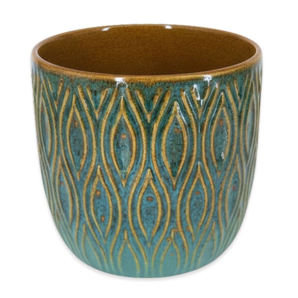 Vaso Cerâmica Mediterrâneo (12) Verde Caramelo BURGUINA