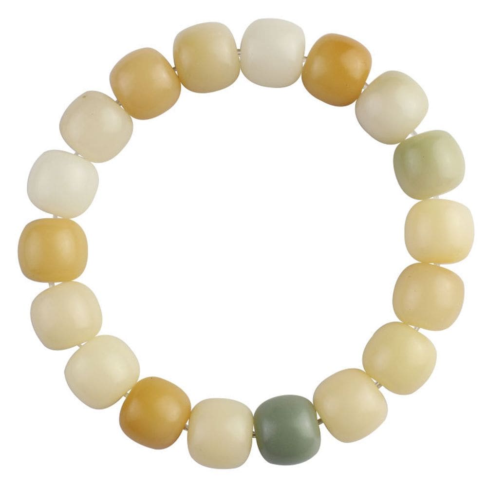 Pulseira de miçangas Bodhizi Frosted White para homens e mulheres
