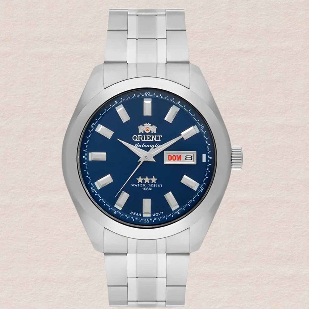 Relógio Orient Masculino Automático Prata 3 Estrelas 469SS075NH D1SX