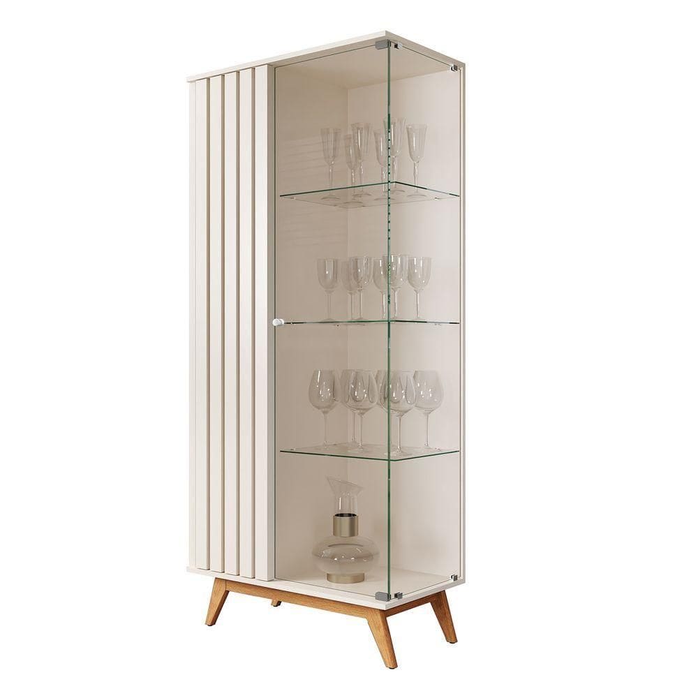 Cristaleira Jb Acai Luxo Off White - Moveis Jb