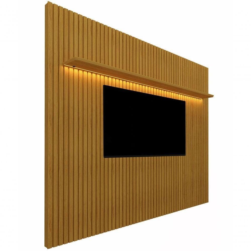 Painel Para Tv Ripado Com Led Nobre - Gelius Móveis