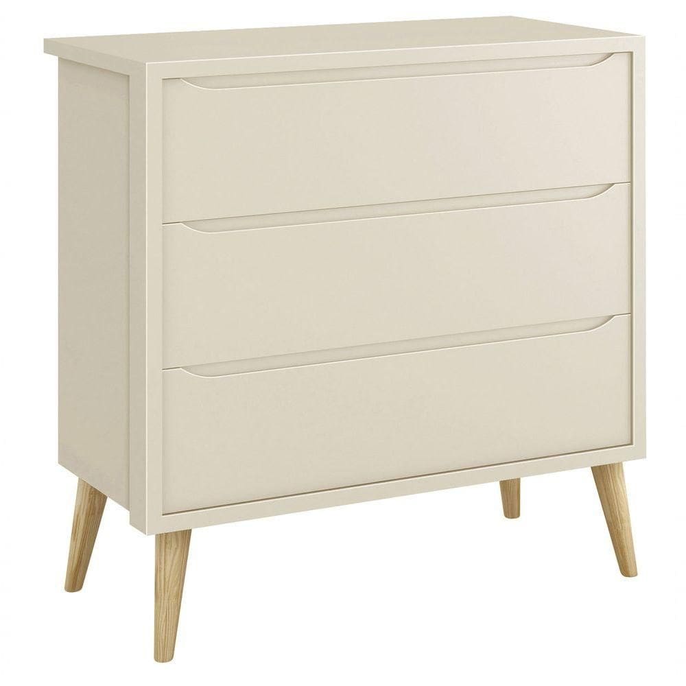 Cômoda Gaveteiro Théo New Areia Fosco Com Natural - Moveisaqui