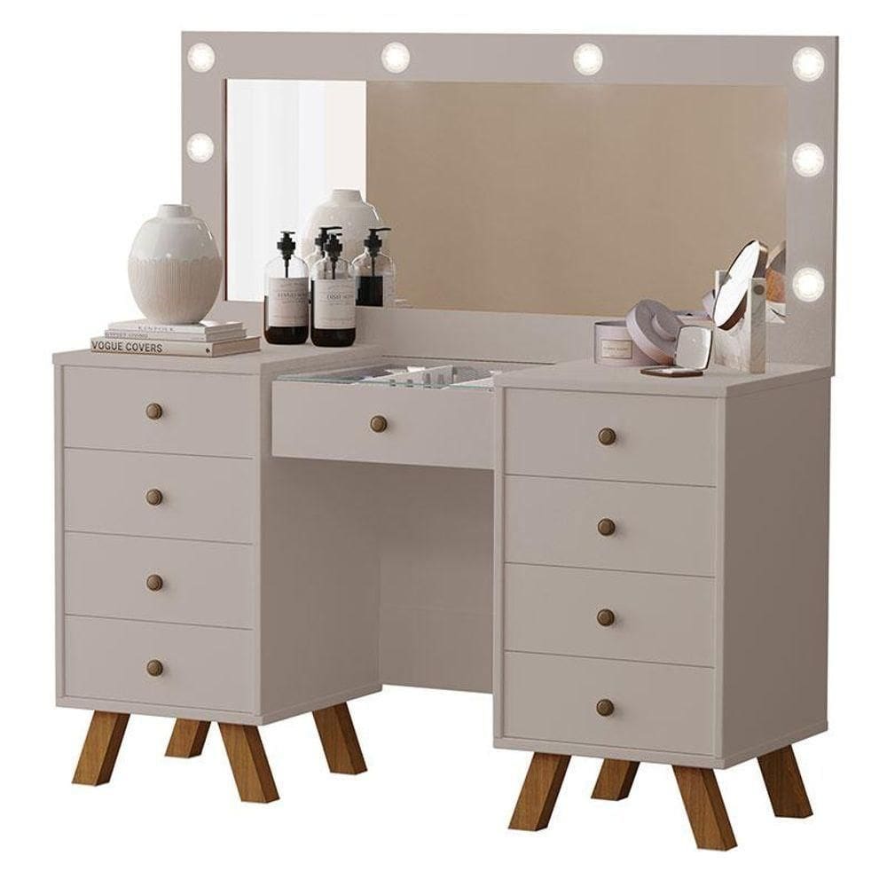 Penteadeira Camarim Mila Com Banqueta Mani - Luapa Móveis