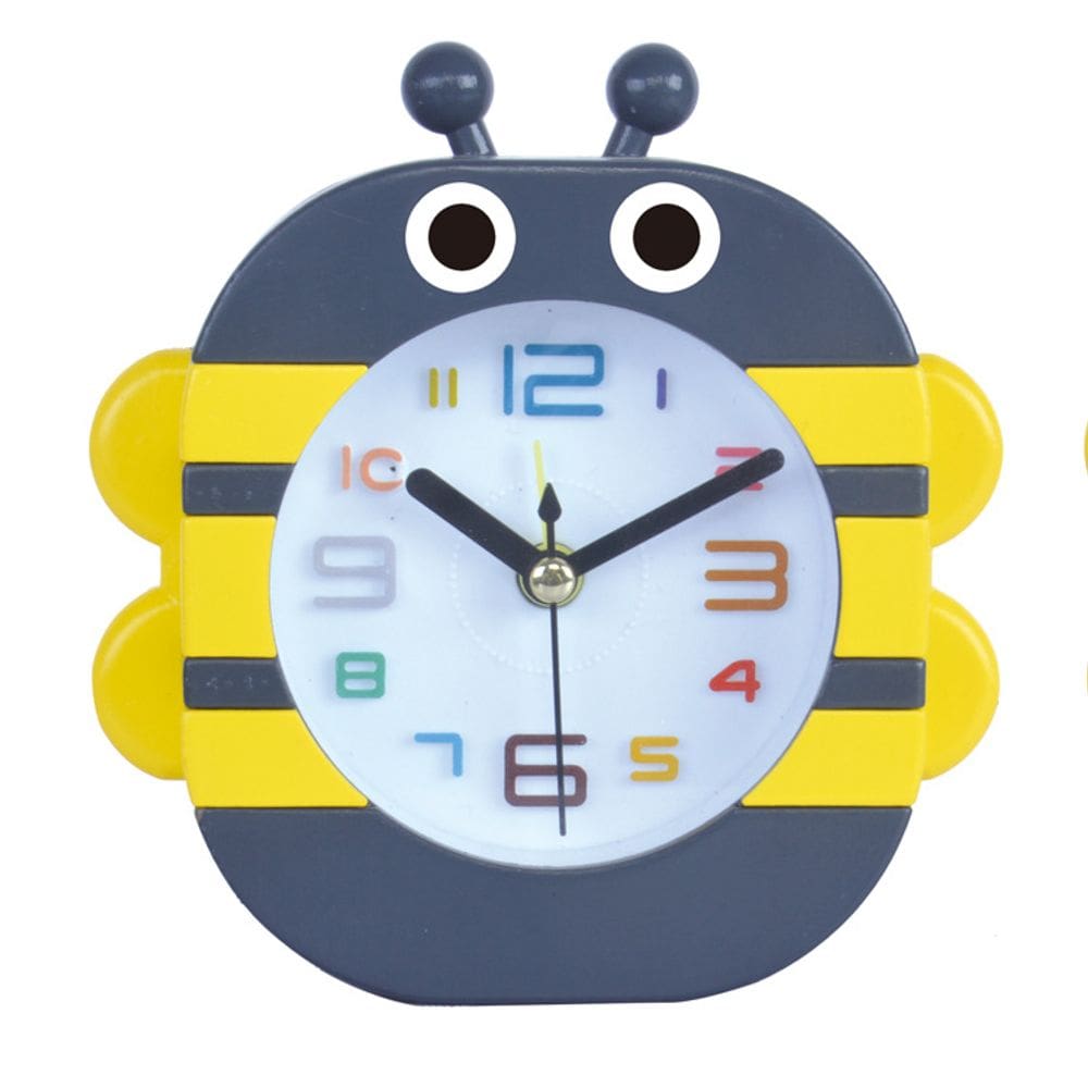 Despertador bonito em forma de abelha para crianças, educacional, colorido