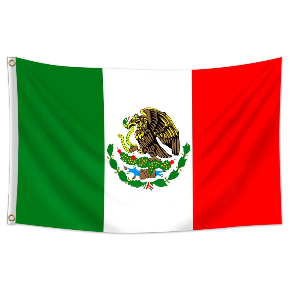 Bandeira Nacional do México 150x90cm 100% poliéster durável