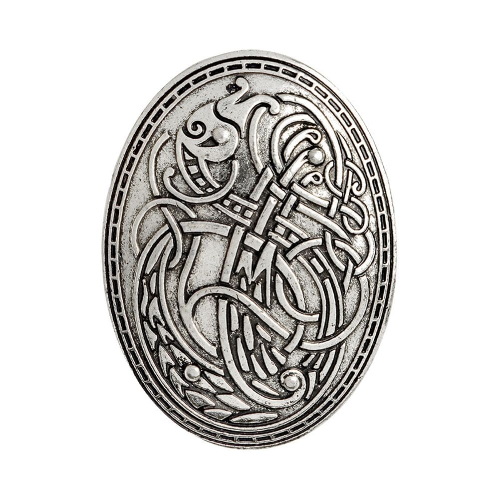 Broche Vintage Viking Wolf Nordic Knot Pattern Alloy