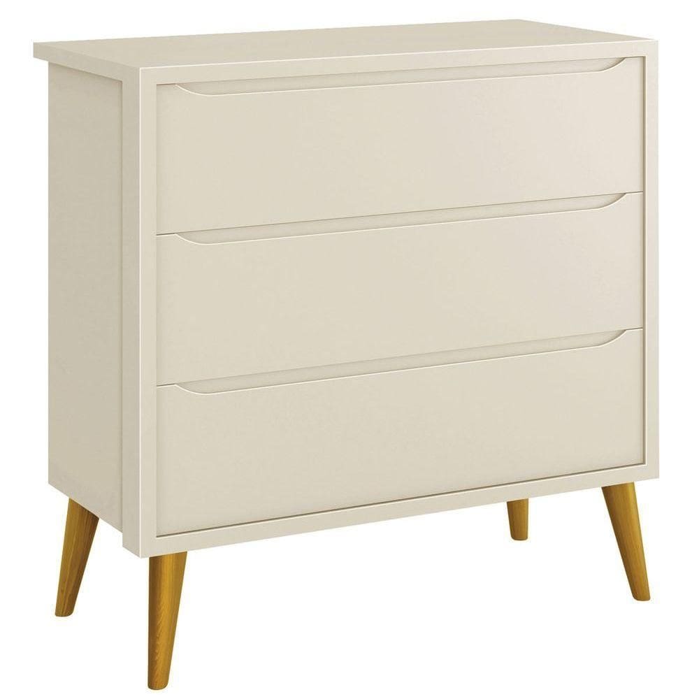 Cômoda Gaveteiro Théo New Areia Fosco Com Madeira - Moveisaqui