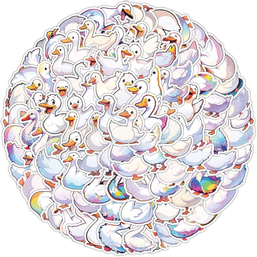Adesivos Cute Cartoon Duck, 50 peças de adesivos Funny Animal Ducky