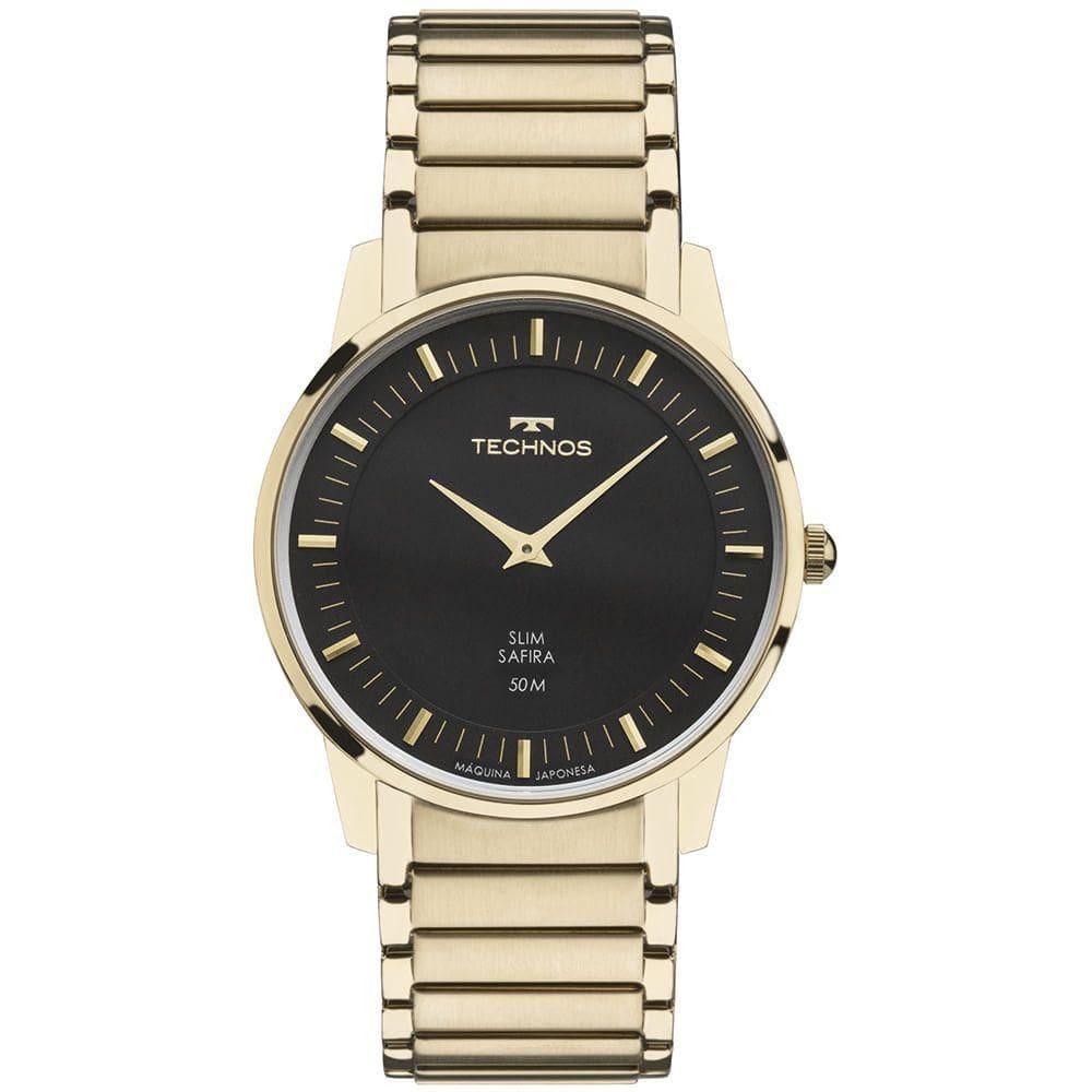 Relógio Technos Masculino Slim Dourado - Gl22aa/1p