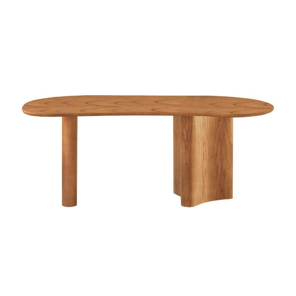 Mesa Solaris 180cm Tampo Orgânico Laminado Moderna Mobília Cinamomo Imbuia