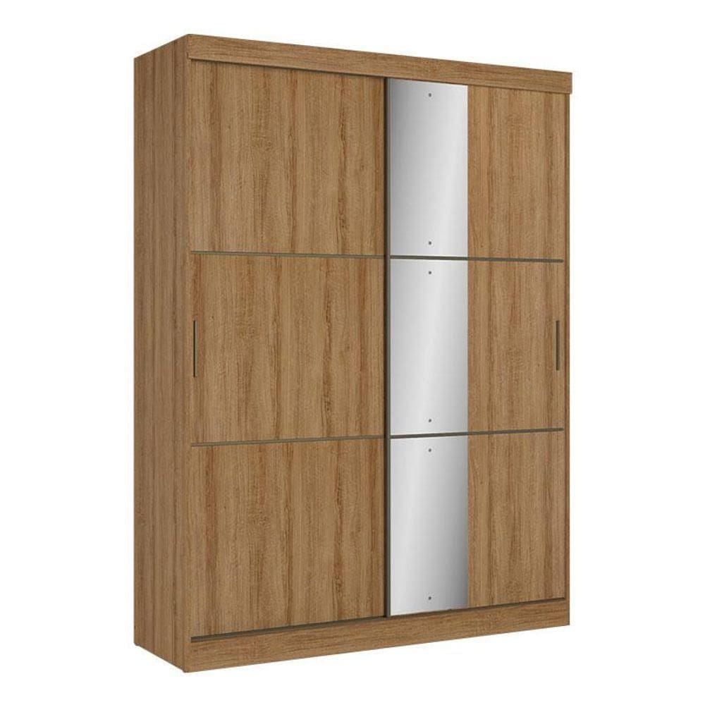 Guarda Roupa Casal Comfort Glass 2 Portas Almendra Acetinado - Thb
