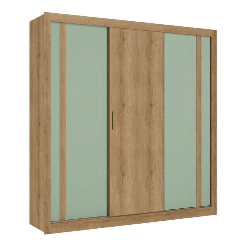 Guarda Roupa Casal Ibiza 3 Portas Capuccino Menta Flex - Thb