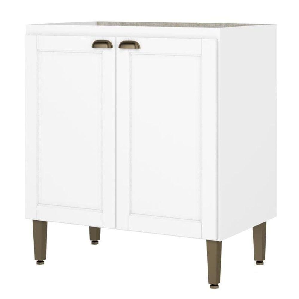 Balcão 80 Cm 2 Portas Sem Tampo Classy Branco - Thb