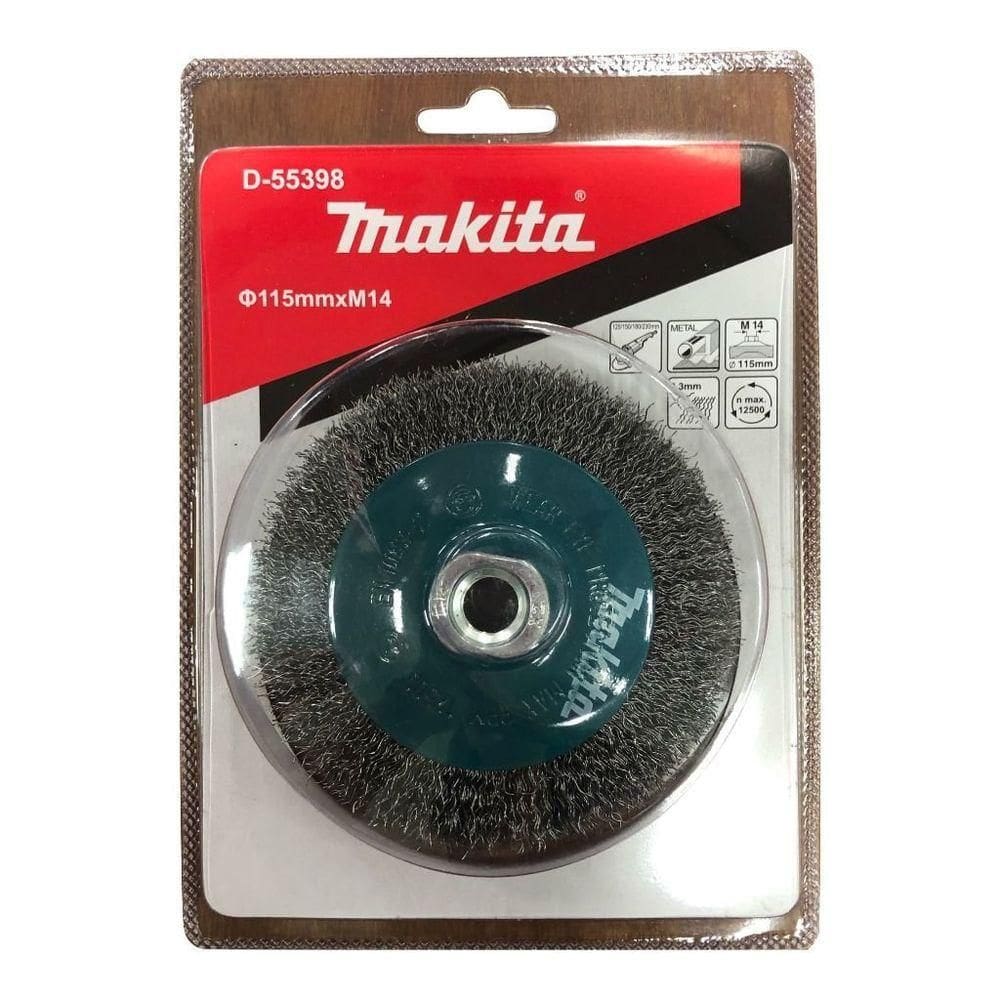 Escova De Aço Tipo Cônica 115mm Fio Ondulado Makita D-55398