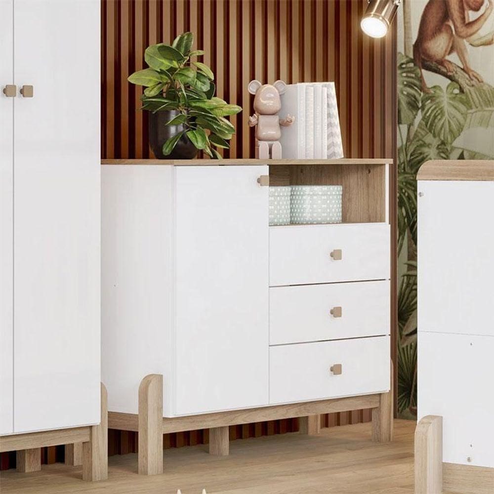 Cômoda Infantil Ternura Ambiente Branco Jequitibá - Henn
