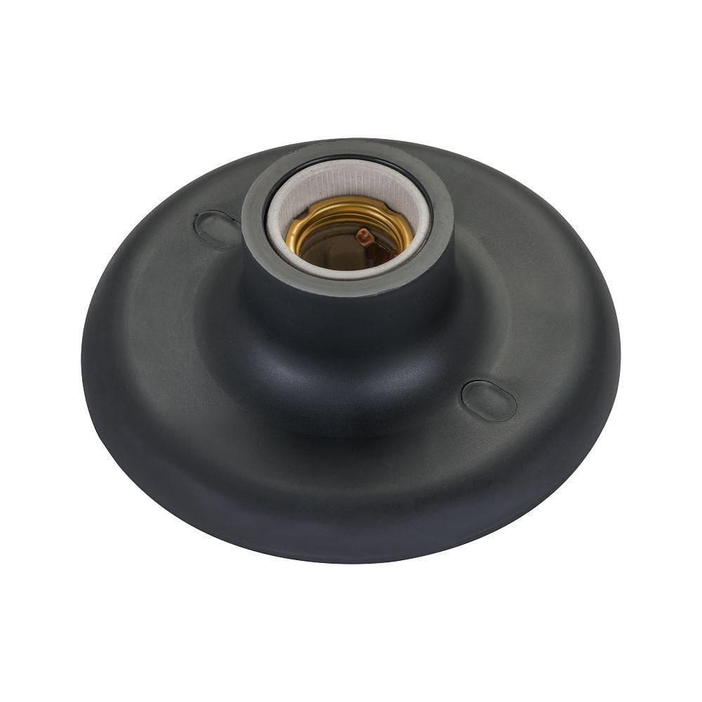 Plafonier Soquete De Porcelana E27 Demi 6162 Preto