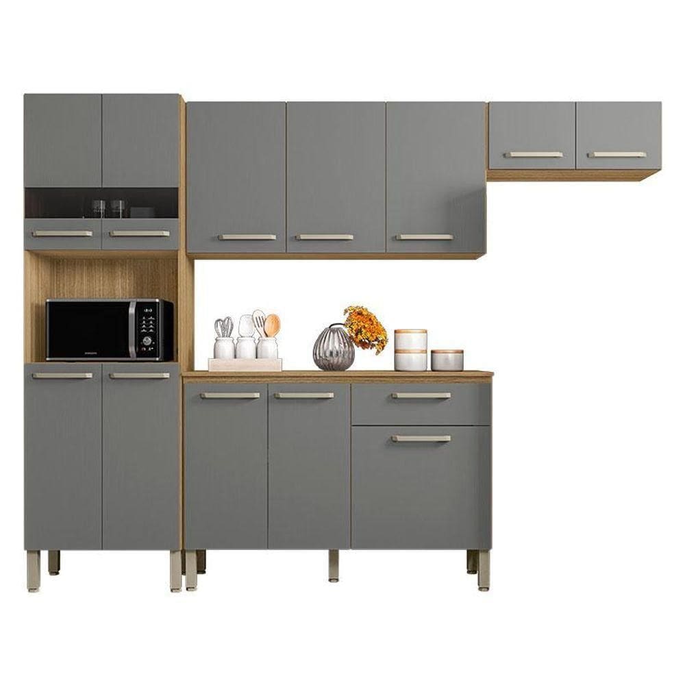 Kit Cozinha Versalhes Plus 4 Peças Freijó Gris - Kits Paraná