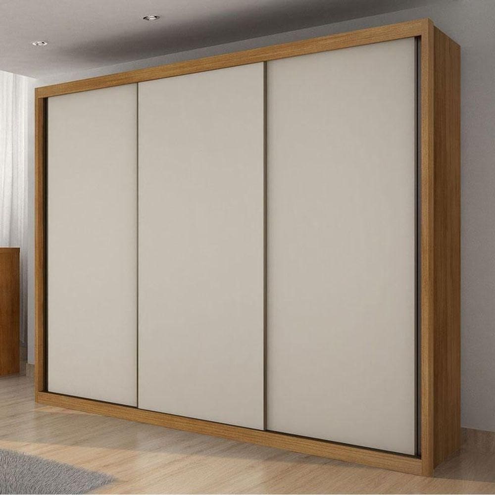 Guarda Roupa Casal Ambiente Palazzo 3 Portas 6 Gavetas Cumaru 25 Fendi - Novo Horizonte