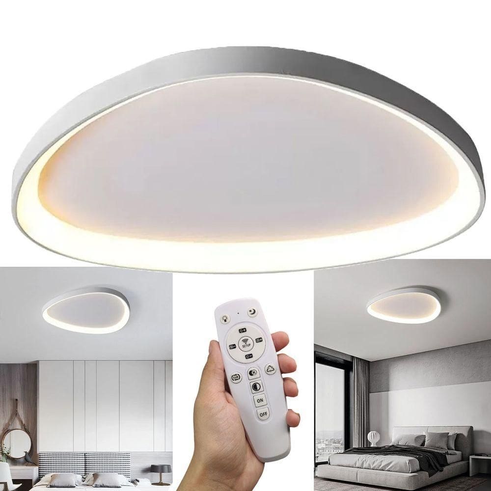 Luminaria Paflon Sobrepor Led 3 Tons Ajustavel Controle Remoto Luz Teto Iluminaçao Decoraçao Casa Sala Quarto Comercio