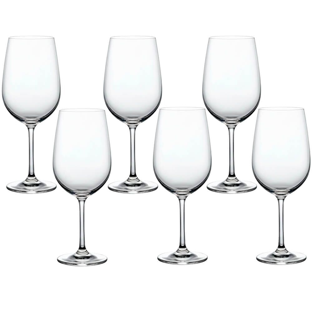 Jogo de Taças de Vinho de Cristal com Titânio Mendoza 480mL 6 peças - Seu Lar