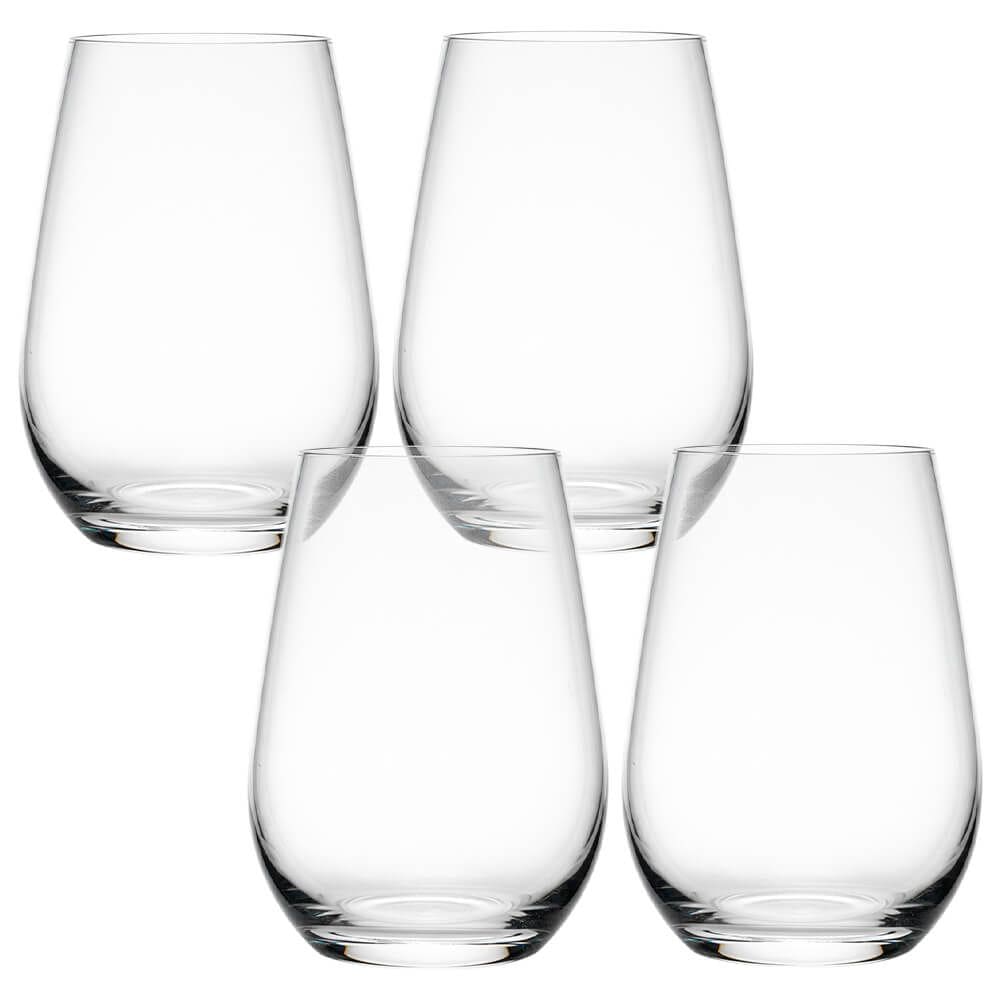 Jogo de Copos de Cristal Transparente Versat 500ml 4 peças - Seu Lar