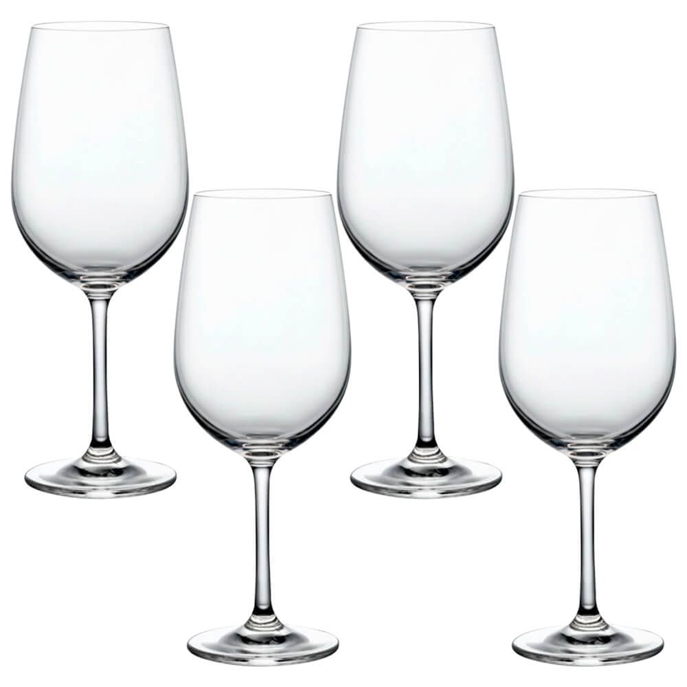 Jogo de Taças de Vinho de Cristal com Titânio Mendoza 480mL 4 peças - Seu Lar